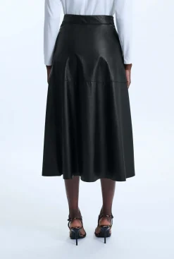 James Lakeland A Line Faux Leather Skirt