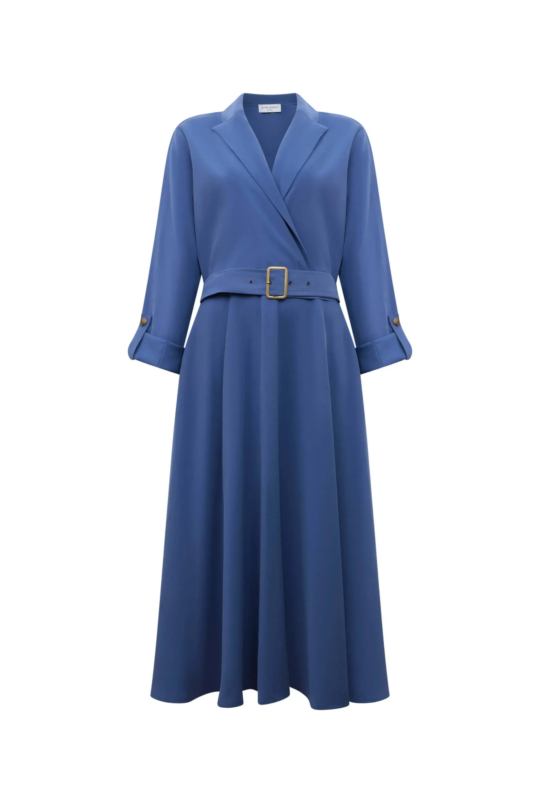 James Lakeland Belted Denim Suit Midi Dress