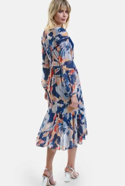 James Lakeland Belted Midi Dress Blue