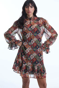 James Lakeland Birds Eye Midi Dress
