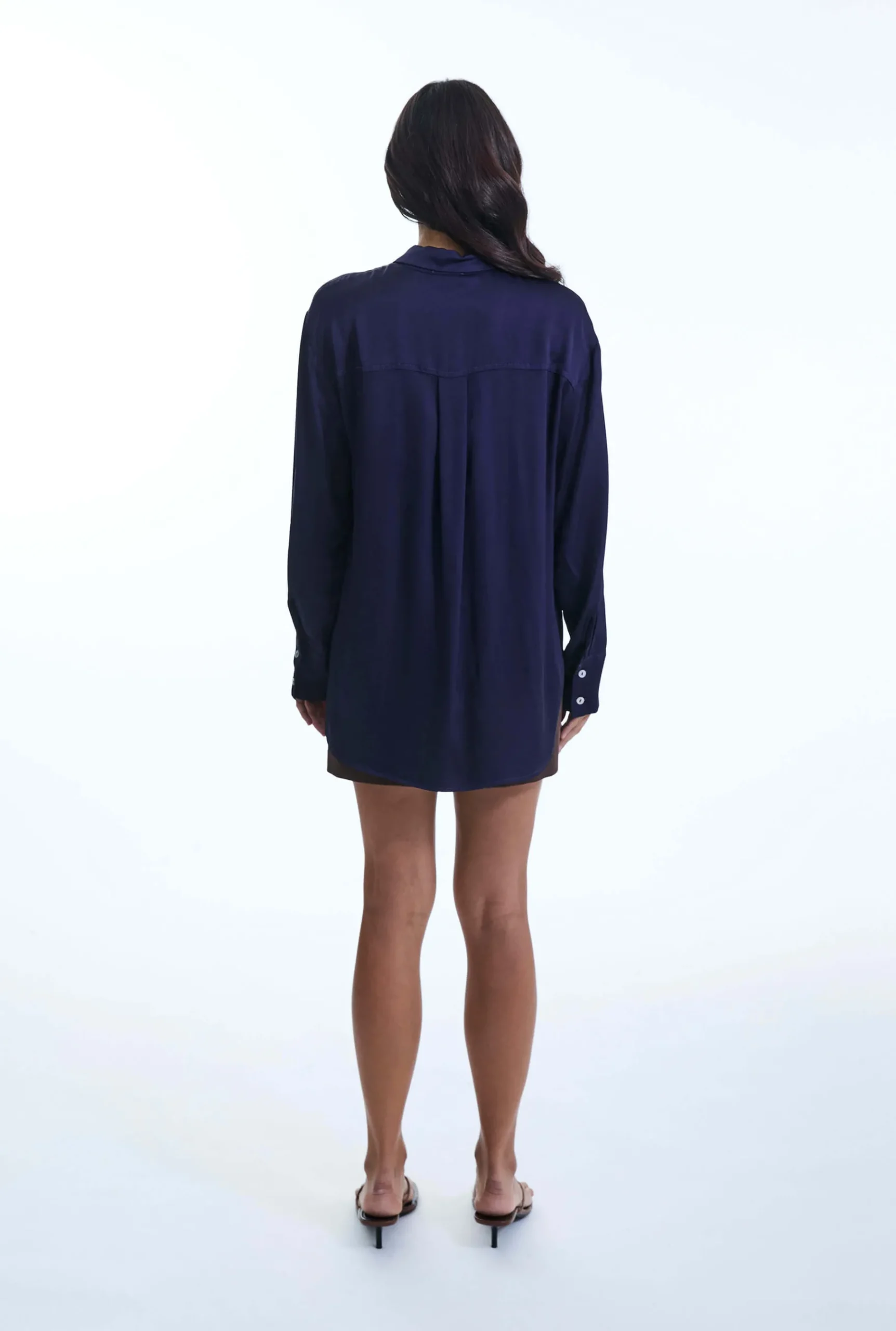 James Lakeland Blue Satin Finish Shirt