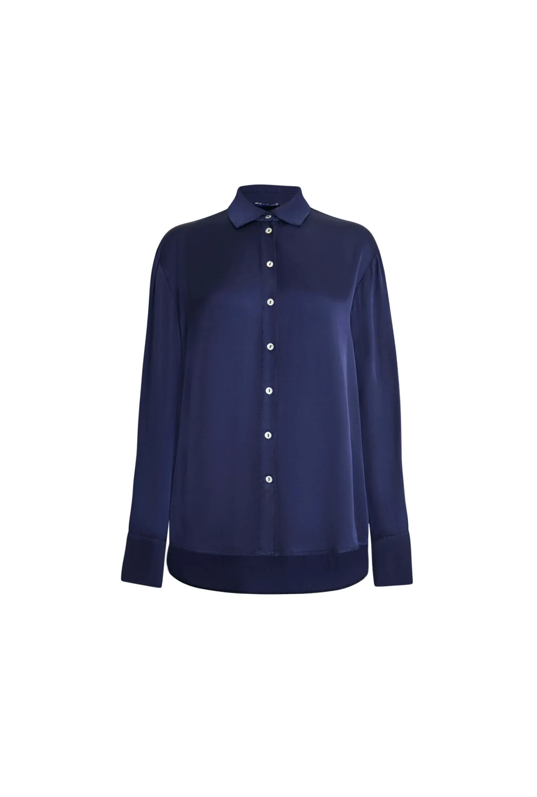 James Lakeland Blue Satin Finish Shirt