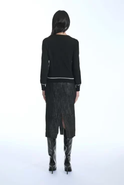 James Lakeland Bow Detail Black Jumper