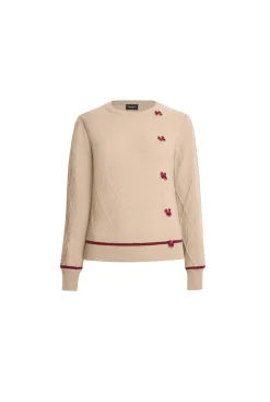 James Lakeland Bow Detail Camel Jumper