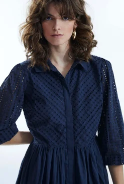James Lakeland Broderie Anglaise Midi Dress