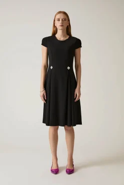 James Lakeland Button Black Dress