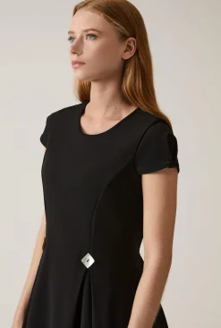 James Lakeland Button Black Dress