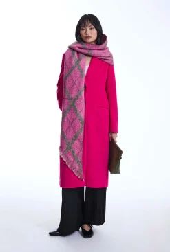 James Lakeland Button Fuchsia Coat