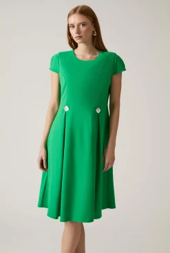 James Lakeland Button Green Dress