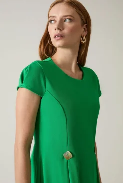 James Lakeland Button Green Dress