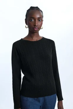James Lakeland Cable Knit Jumper Black