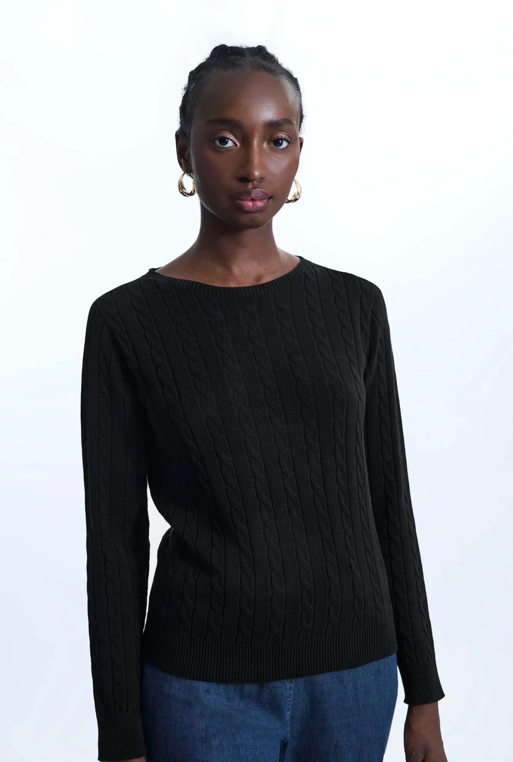 James Lakeland Cable Knit Jumper Black