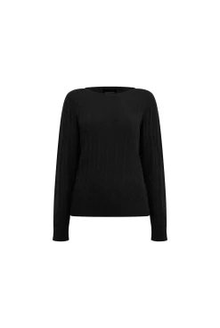 James Lakeland Cable Knit Jumper Black