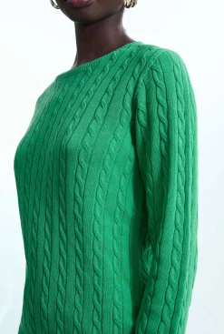 James Lakeland Cable Knit Jumper Green