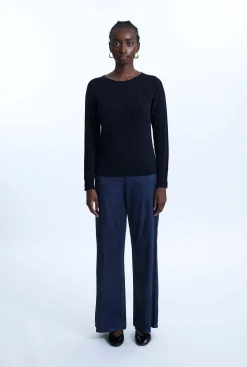 James Lakeland Cable Knit Jumper Navy