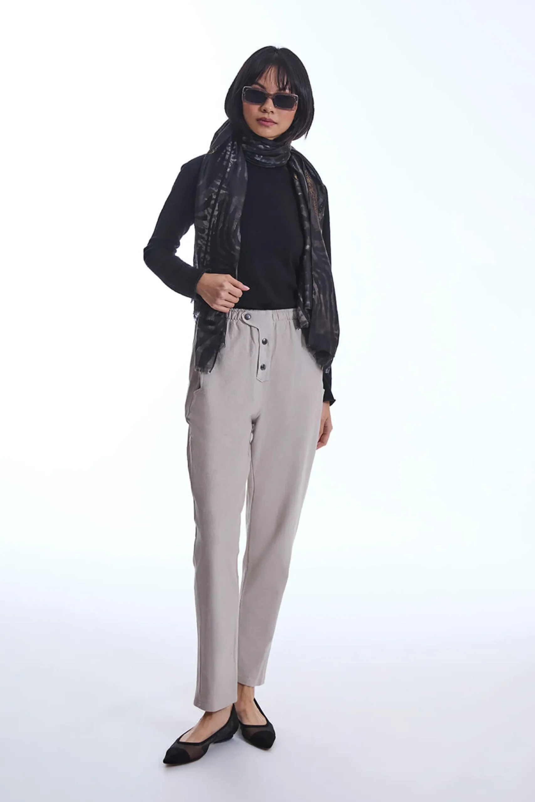 James Lakeland Cotton Beige Trousers