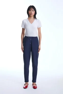 James Lakeland Cotton Navy Trousers