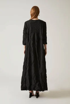 James Lakeland Crinkled Black Maxi Dress