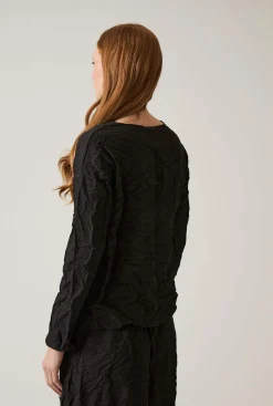 James Lakeland Crinkled Black Top