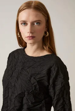 James Lakeland Crinkled Black Top