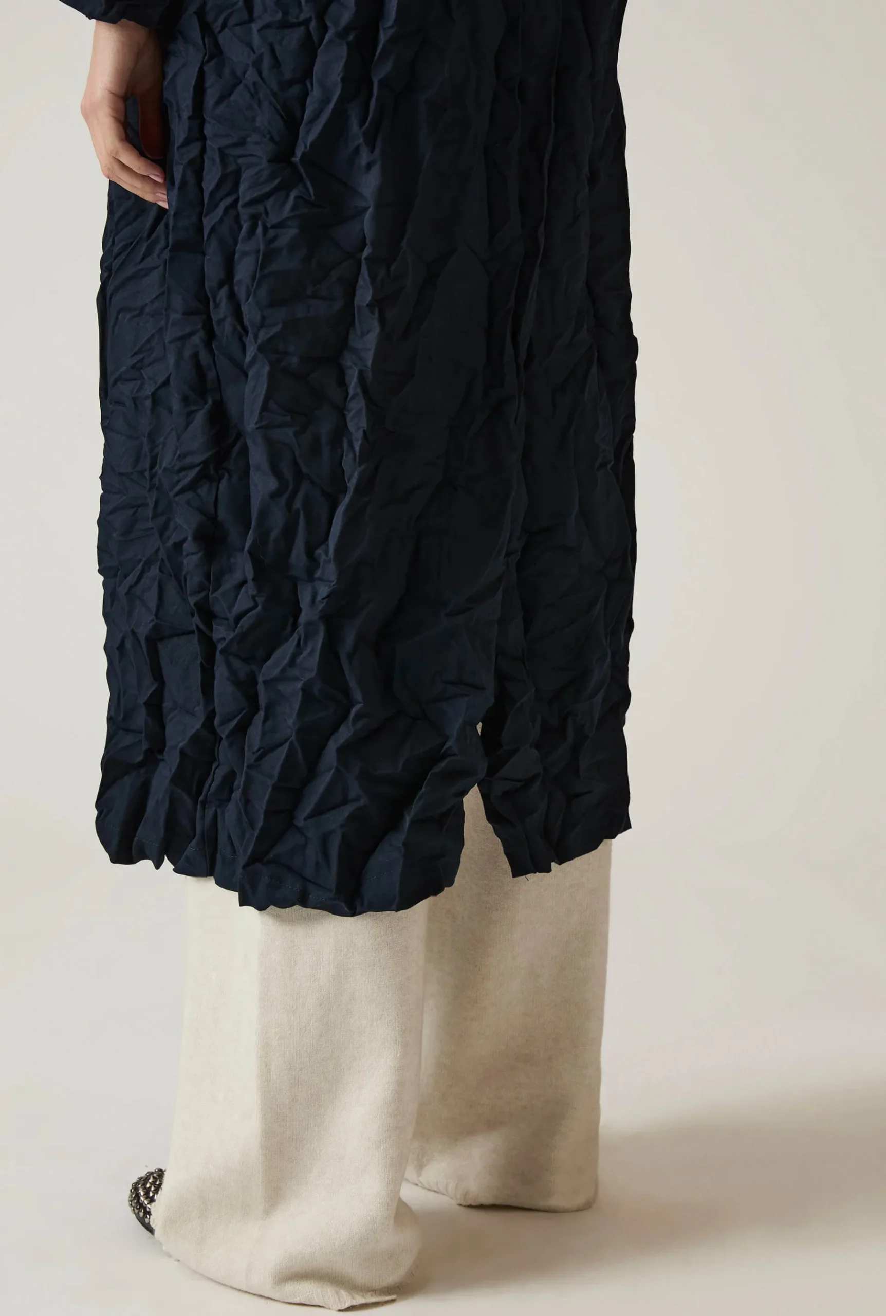 James Lakeland Crinkled Navy Cardigan
