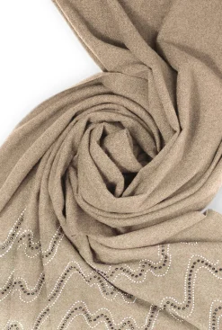 James Lakeland Crystal Wave Beige Scarf