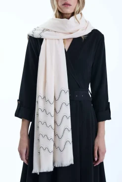 James Lakeland Crystal Wave Cream Scarf