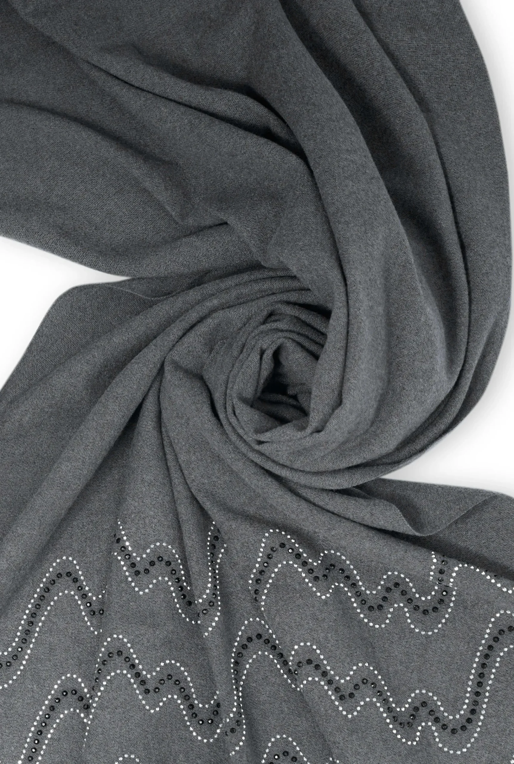 James Lakeland Crystal Wave Grey Scarf