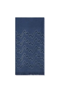 James Lakeland Crystal Wave Navy Scarf
