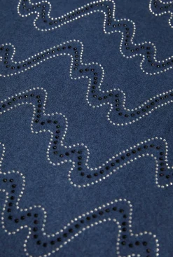 James Lakeland Crystal Wave Navy Scarf