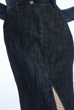 James Lakeland Dark Jean Tailored Skirt