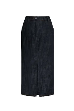 James Lakeland Dark Jean Tailored Skirt