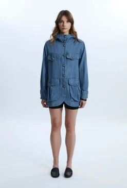 James Lakeland Denim Blaser With Hood