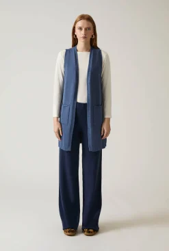 James Lakeland Denim Knitted Gilet