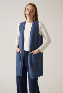 James Lakeland Denim Knitted Gilet