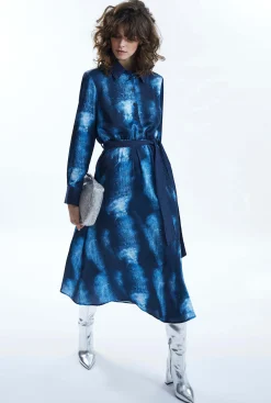 James Lakeland Denim Print Midi Dress
