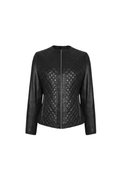 James Lakeland Diamond Black Leather Jacket