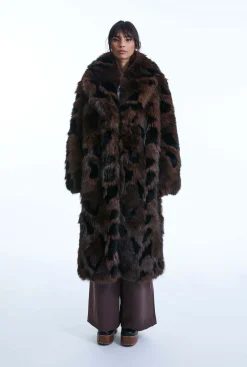 James Lakeland Distressed Faux Fur Coat