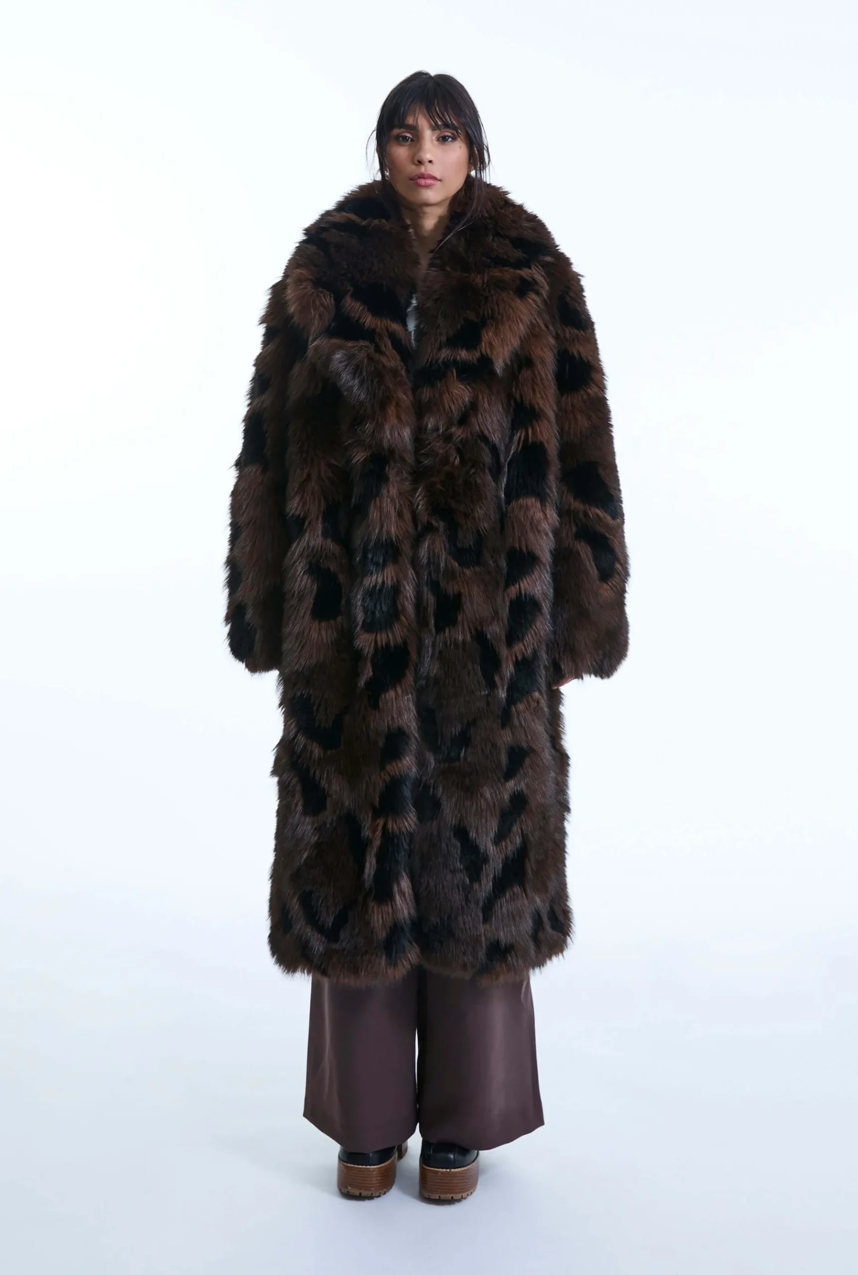 James Lakeland Distressed Faux Fur Coat