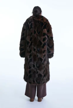 James Lakeland Distressed Faux Fur Coat