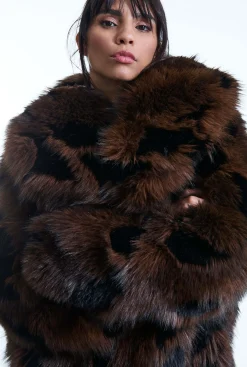 James Lakeland Distressed Faux Fur Coat