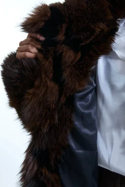 James Lakeland Distressed Faux Fur Coat