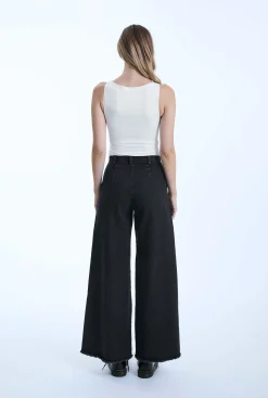 James Lakeland Frayed Black Jeans