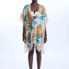 James Lakeland Gold Detail Leaf Kaftan Yellow