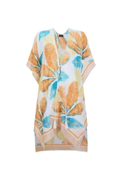 James Lakeland Gold Detail Leaf Kaftan Yellow
