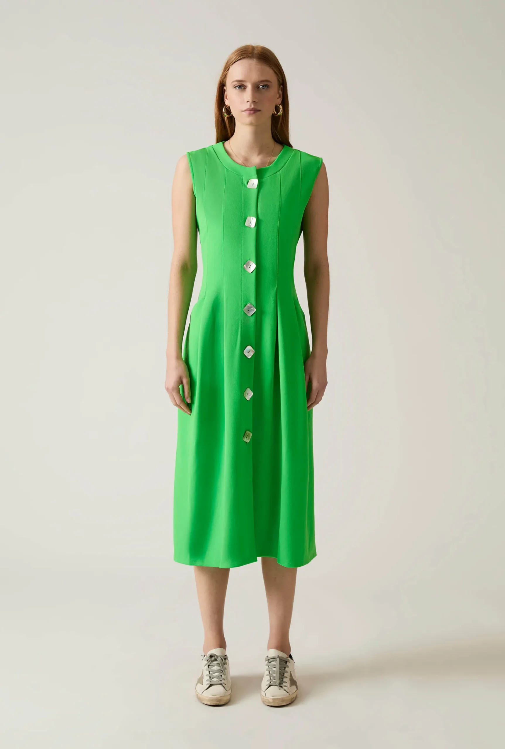 James Lakeland Green Pocket Midi Dress