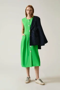 James Lakeland Green Pocket Midi Dress