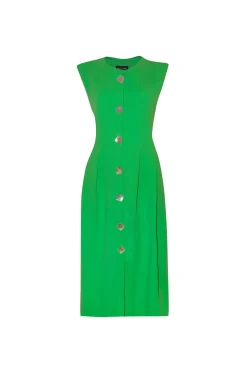 James Lakeland Green Pocket Midi Dress