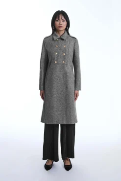 James Lakeland Grey Military Coat