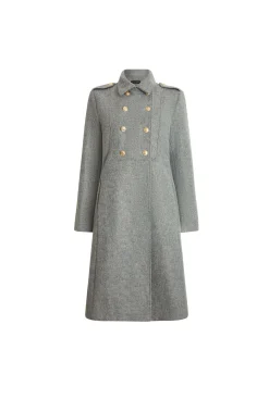 James Lakeland Grey Military Coat